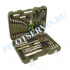 ДелоТехники 620772 Набор головок с инструментом 1/4", 1/2" 72предм.