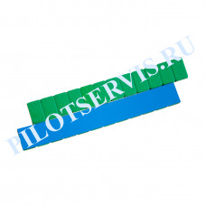 Груза адгезивные Fe 071G 12×5 гр (Синий скотч) (Зеленая эмаль) (100 шт.)
