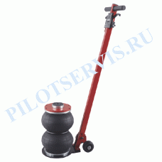 Домкрат S-2T2L, 2т, пневматический, с ручкой на колесах, 115-430мм, доп. удлинитель 80мм